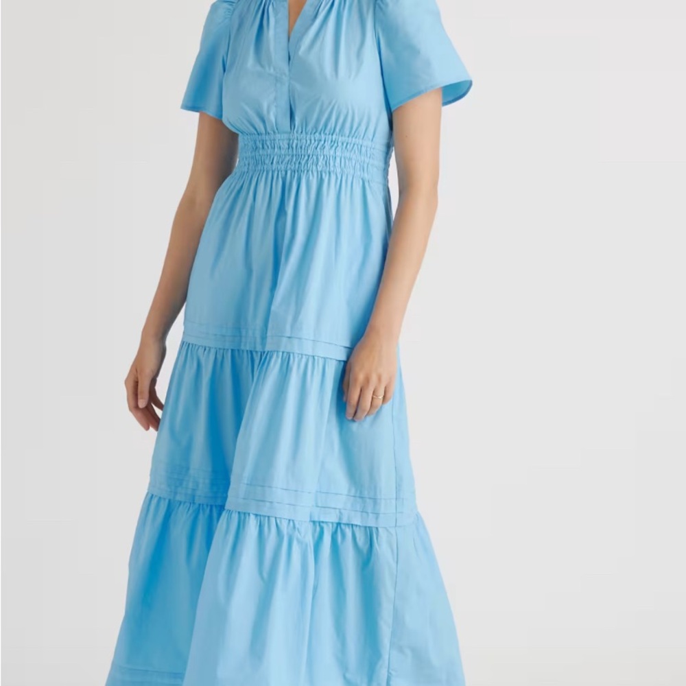Quince Light Blue Maxi Dress